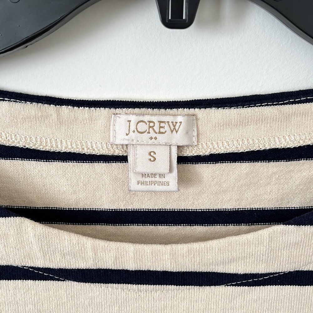 J. Crew Factory Striped Shift Dress with Zipper Shoulder Detai Small - Picture 3 of 6